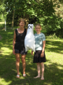Christina & mom in garden