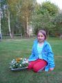 Christina in garden